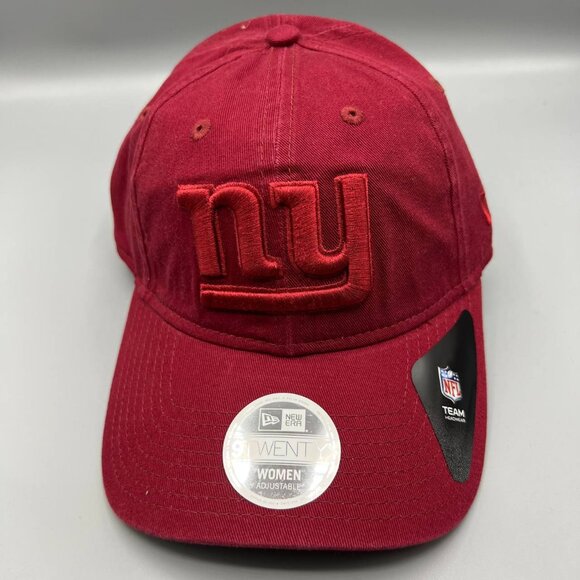 New York Giants Hat Women Red 9Twenty New Era‎ Strap Back Cap New - Picture 1 of 8